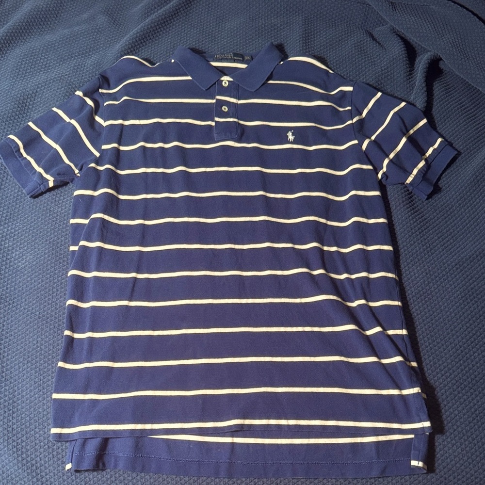 Polo Navy and White Polo